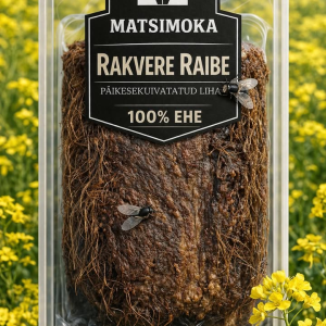 UUS toode Matsimokalt - Rakvere Raibe

Mõned maitsed ei sünni tehases. Need tekivad ajaga. 

Rakvere Raibe valmib aeglaselt - päikese,
tuule ja aja sümbioosis. Valitud lihatükid
läbivad loodusliku kuivamisprotsessi,
mille käigus säilib tooraine täielik iseloom.
Midagi ei siluta, midagi ei eemaldata.
Tulemuseks on aus tekstuur ja ehe välimus, mille iga nüanss räägib oma loo.

See ei ole lihatoode, mis püüab meeldida.
See on toode, mis jääb meelde.

Rakvere Raibe on neile, kes hindavad piiripealseid elamusi ja ei kohku tagasi, kui
kogemus muutub... intensiivsemaks.

Nimi ei ole juhuslik.
Nii nagu see sitke kollaseõieline umbrohi Rakvere raibe, mis oma kohalolekut ei vabanda, ei tee seda ka see toode.

Saadaval kõige julgematele ainult täna.

#aprillinali

