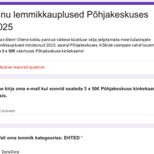 Ikka Matsimoka on kõige parem :-)


Armas klient! Oleme kokku pannud väikese küsitluse välja selgitamaks meie külastajate lemmikkauplused möödunud 2025. aastal Põhjakeskuses. Kõikide vastajate vahel loosime välja 3 x 50€ väärtuses Põhjakeskuse kinkekaarte!