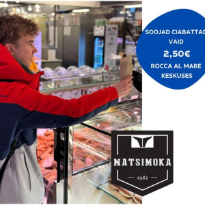 🥖 Vaid 2,50 € – meie populaarsed ciabattad Rocca al Mare Matsimoka poes!

Otsid midagi kiiret, maitsvat ja kvaliteetset? Meie käsitööna valminud ciabattad on just see, mida vajad – ja hetkel saadaval vaid 2,50 € tk!

Menüüs:
🥗 Caesari-suitsukana Ciabatta – klassikaline lemmik värske salatiga
🌿 Coppa ja pestoga Ciabatta – hõrk Itaalia sink kohtumas rohelise pestoga
🔥 Ahjuliha Ciabatta – mahlane ja täitev, otse ahjust inspiratsiooni saanud

Tule proovi ja vali oma lemmik – iga suutäis on puhas nauding!

📍 Rocca al Mare keskus, Matsimoka kvaliteetlihapood

